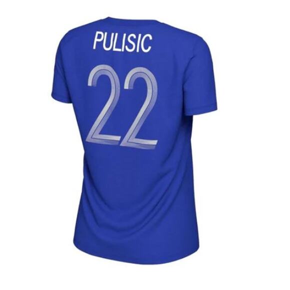 Nike Women's Christian Pulisic #22 Chelsea Soccer Jersey Tee‎ Shirt Sz WM Blue - Picture 2 of 10